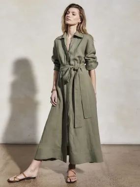 IRA - Moss Linen Dress