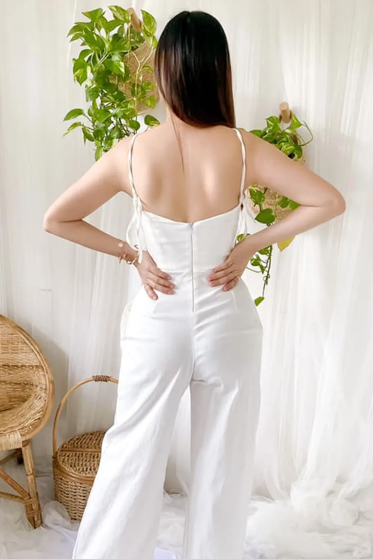 Jessica Solid Wide Leg Jumpsuit