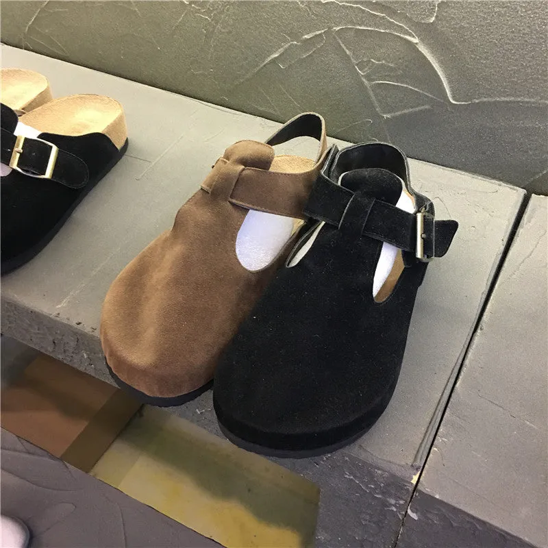 LUXE SEVEN DESIGN SLING BACK FLAT SHOES