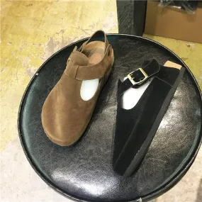 LUXE SEVEN DESIGN SLING BACK FLAT SHOES