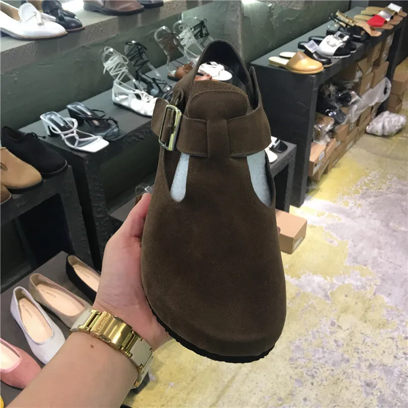 LUXE SEVEN DESIGN SLING BACK FLAT SHOES
