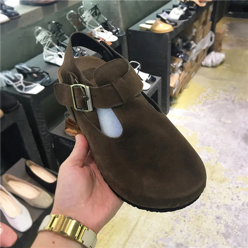 LUXE SEVEN DESIGN SLING BACK FLAT SHOES