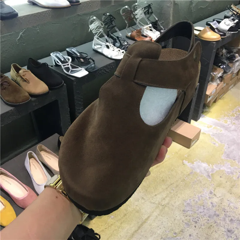 LUXE SEVEN DESIGN SLING BACK FLAT SHOES