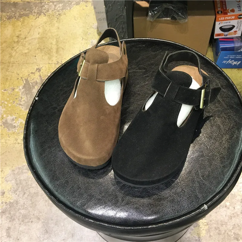 LUXE SEVEN DESIGN SLING BACK FLAT SHOES