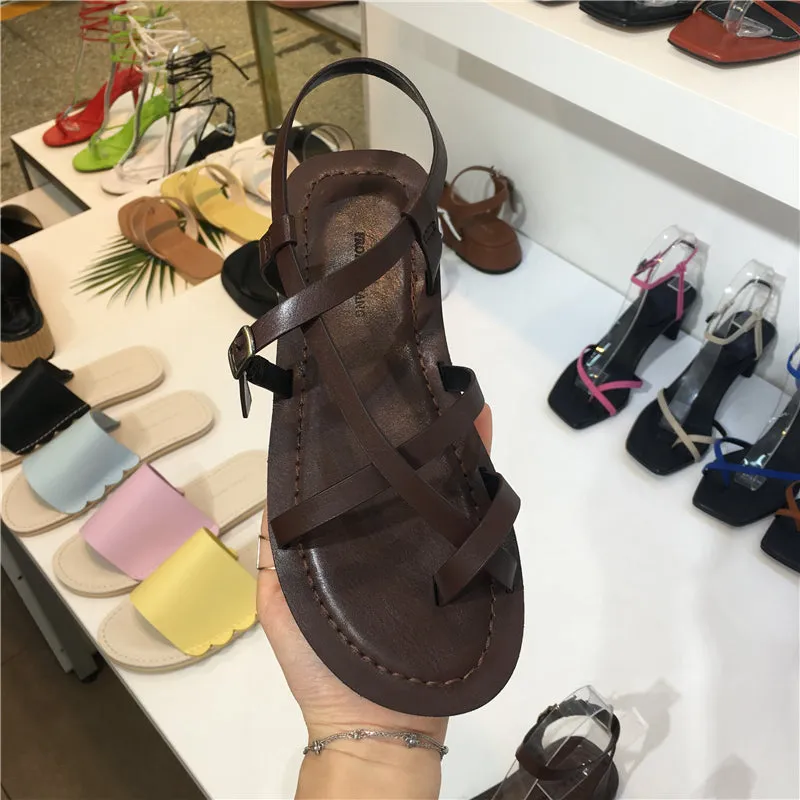 LUXE SEVEN DESIGN TOE LOOP SANDALS