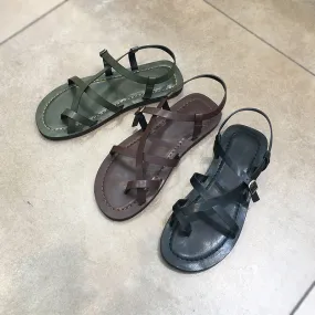 LUXE SEVEN DESIGN TOE LOOP SANDALS