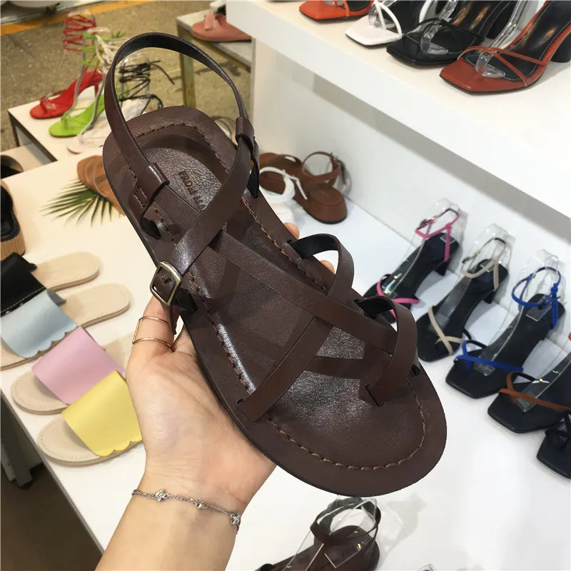 LUXE SEVEN DESIGN TOE LOOP SANDALS