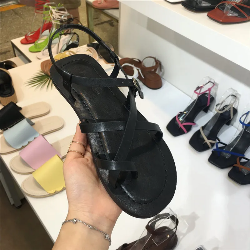 LUXE SEVEN DESIGN TOE LOOP SANDALS