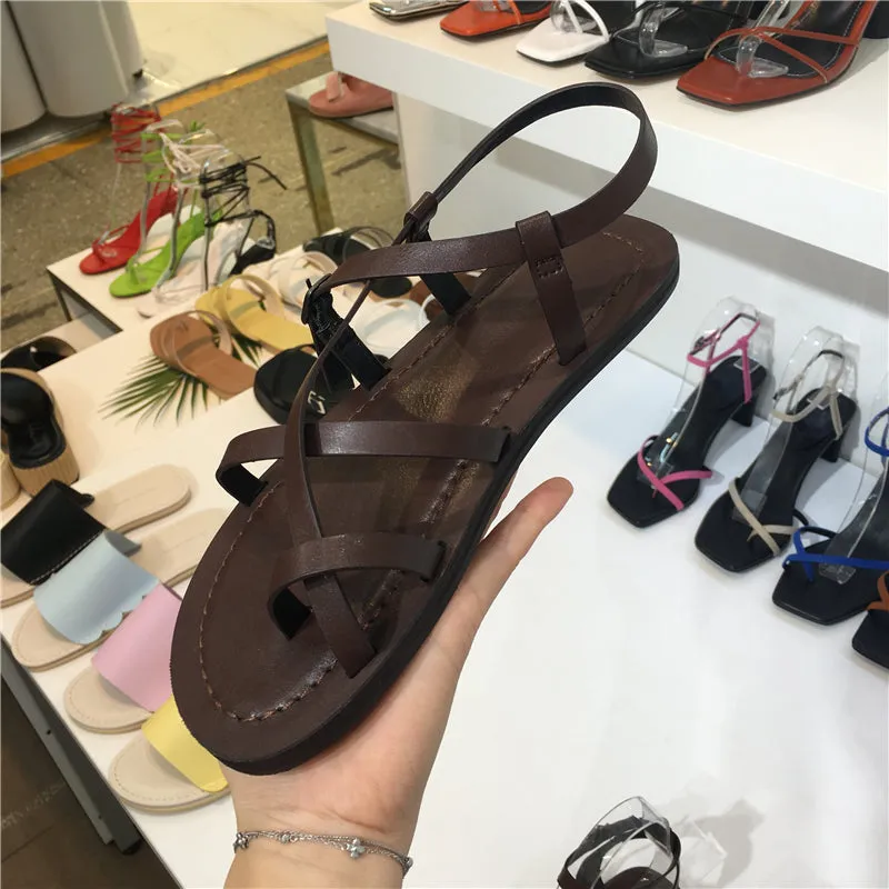 LUXE SEVEN DESIGN TOE LOOP SANDALS