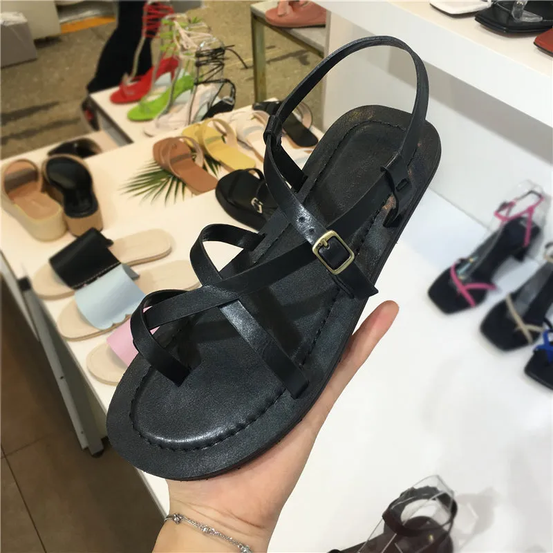 LUXE SEVEN DESIGN TOE LOOP SANDALS