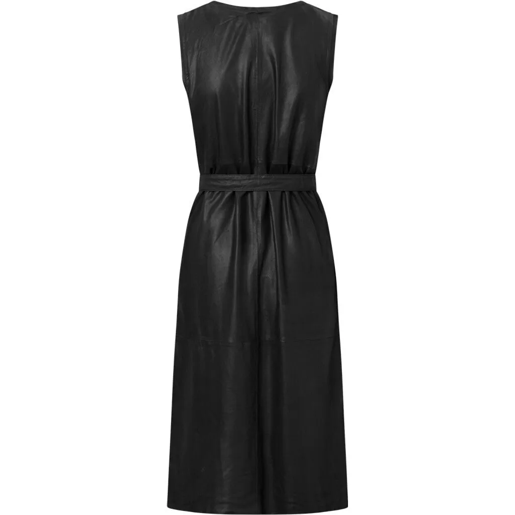 Maxi kjole i blød, lækker og let skindkvalitet / 50862 - Black (Nero)