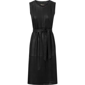 Maxi kjole i blød, lækker og let skindkvalitet / 50862 - Black (Nero)