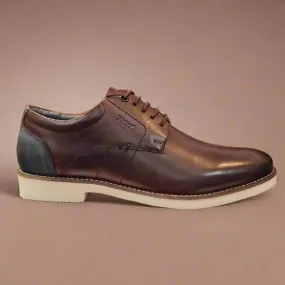 Mens Pod Chestnut Brown Laced Shoe Hampton Leather sale