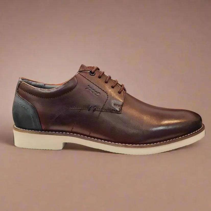 Mens Pod Chestnut Brown Laced Shoe Hampton Leather sale