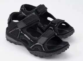 Mephisto Men's Alligator Sandals- Black