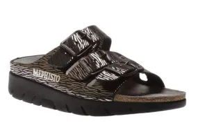 Mephisto Women's Zach Fit Sandals- Black Zebra