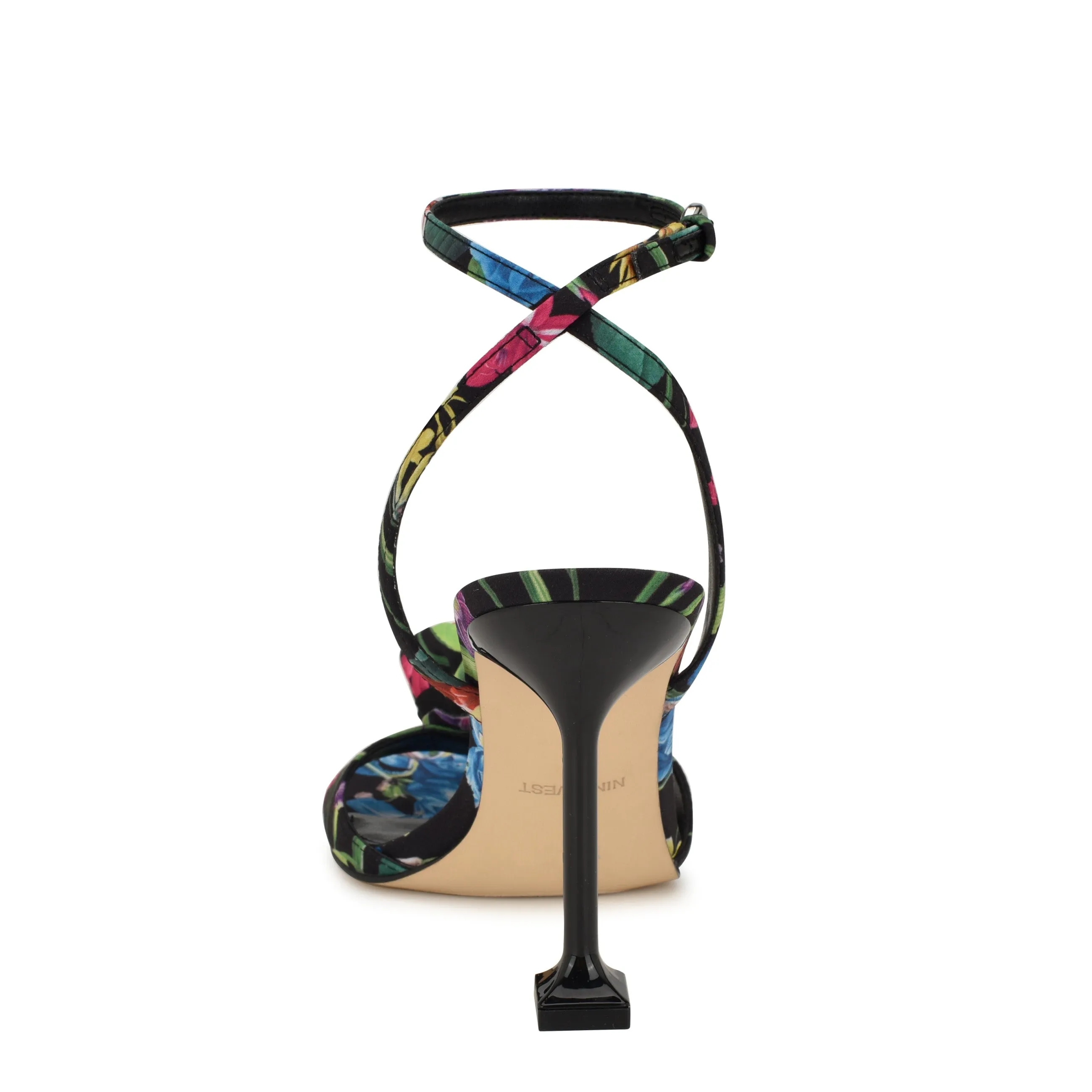 Neve Rosette Ankle Strap Sandals