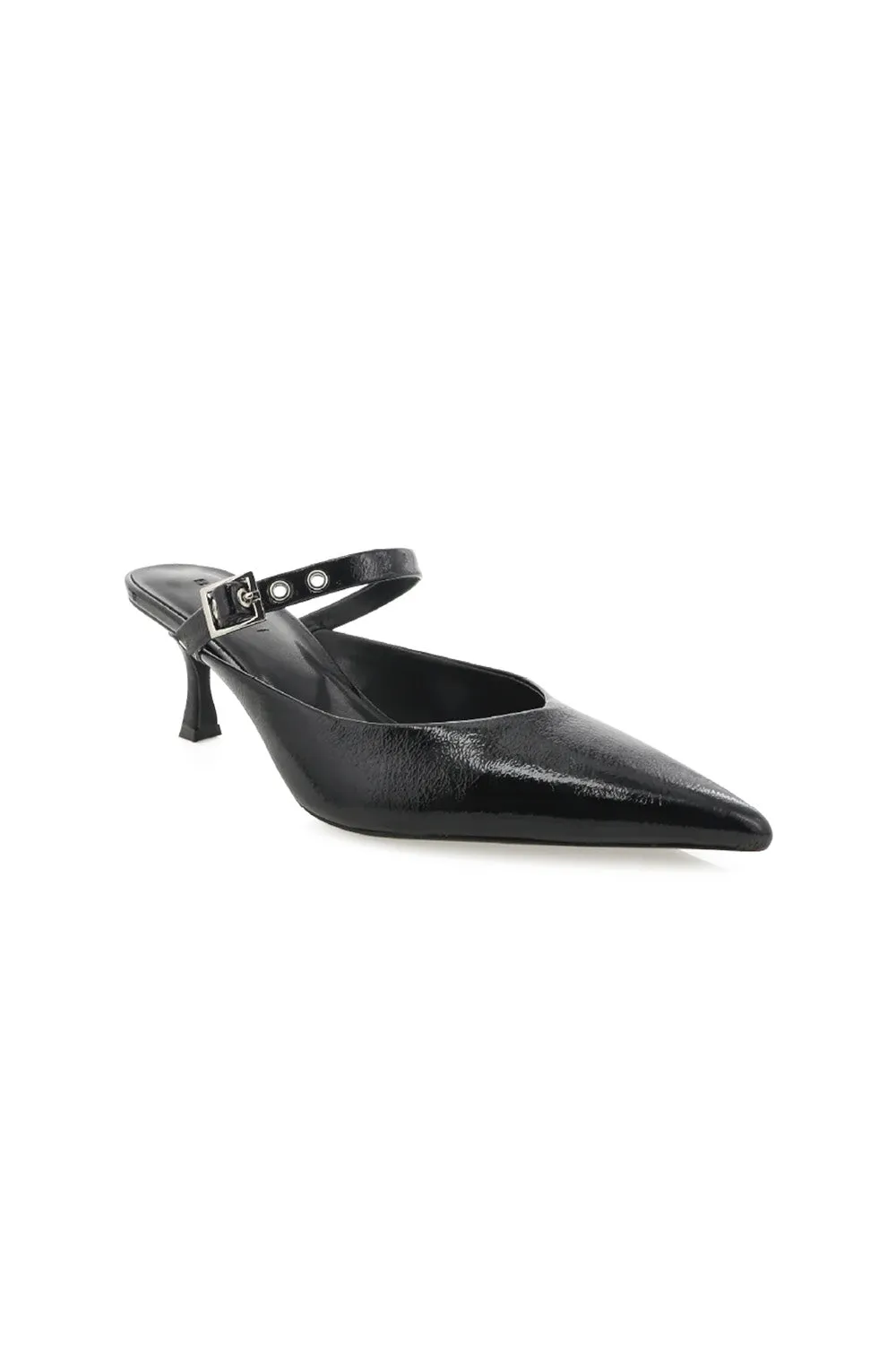 OLINDA - BLACK CRINKLE PATENT