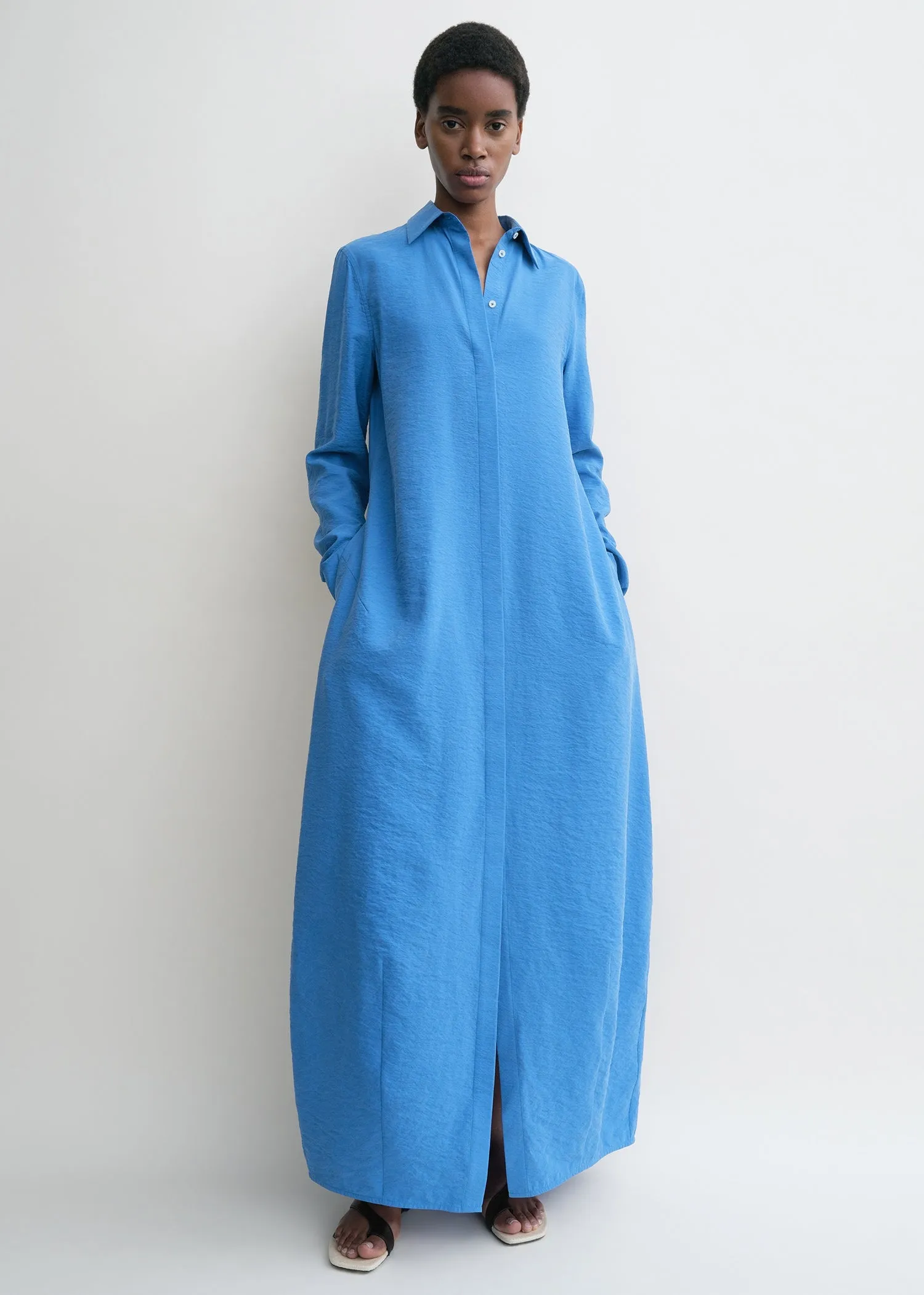 Parachute shirtdress cobalt