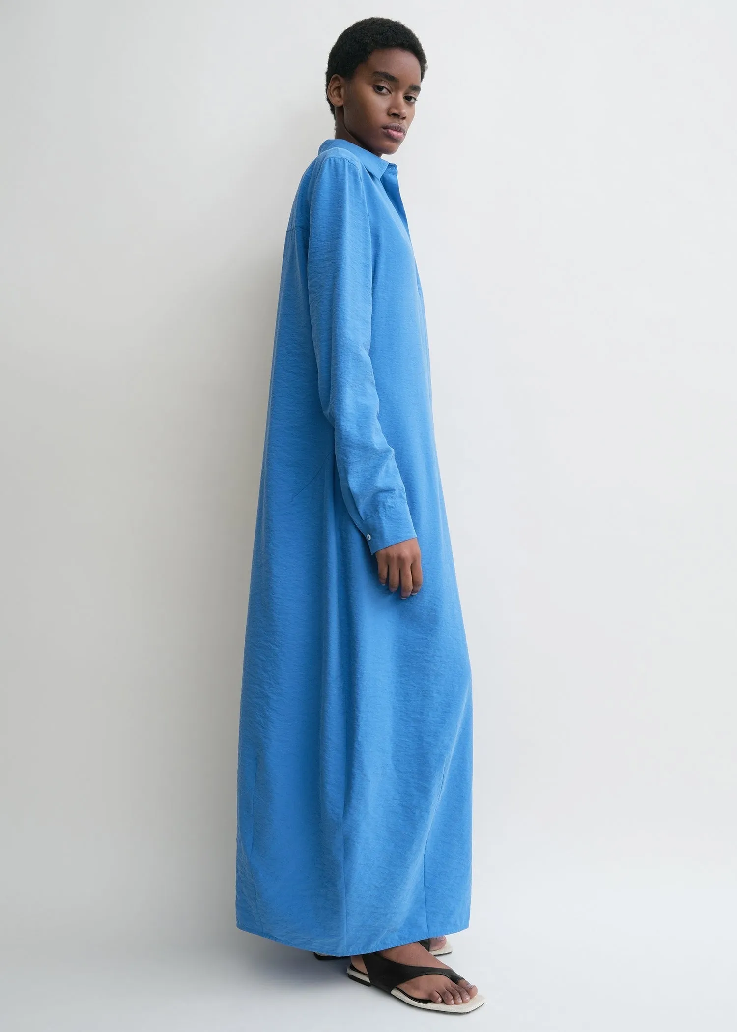Parachute shirtdress cobalt