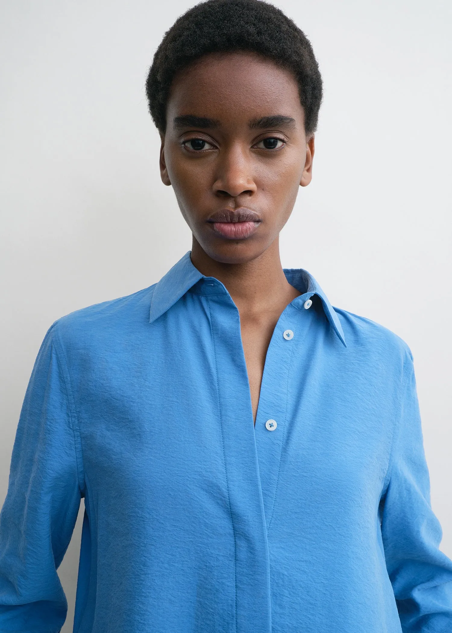 Parachute shirtdress cobalt