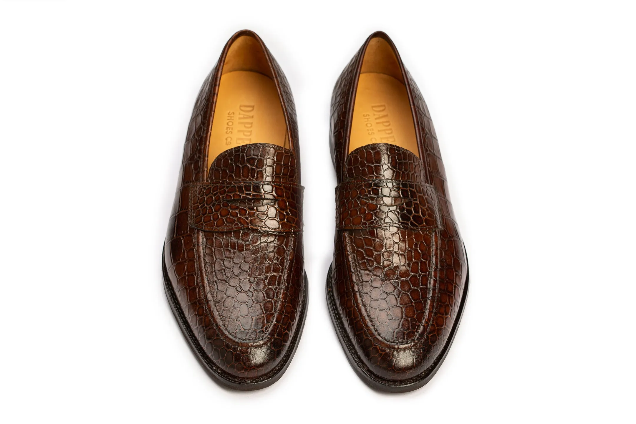 Penny Loafer - Crocodile Brown (6 & 9 Only)