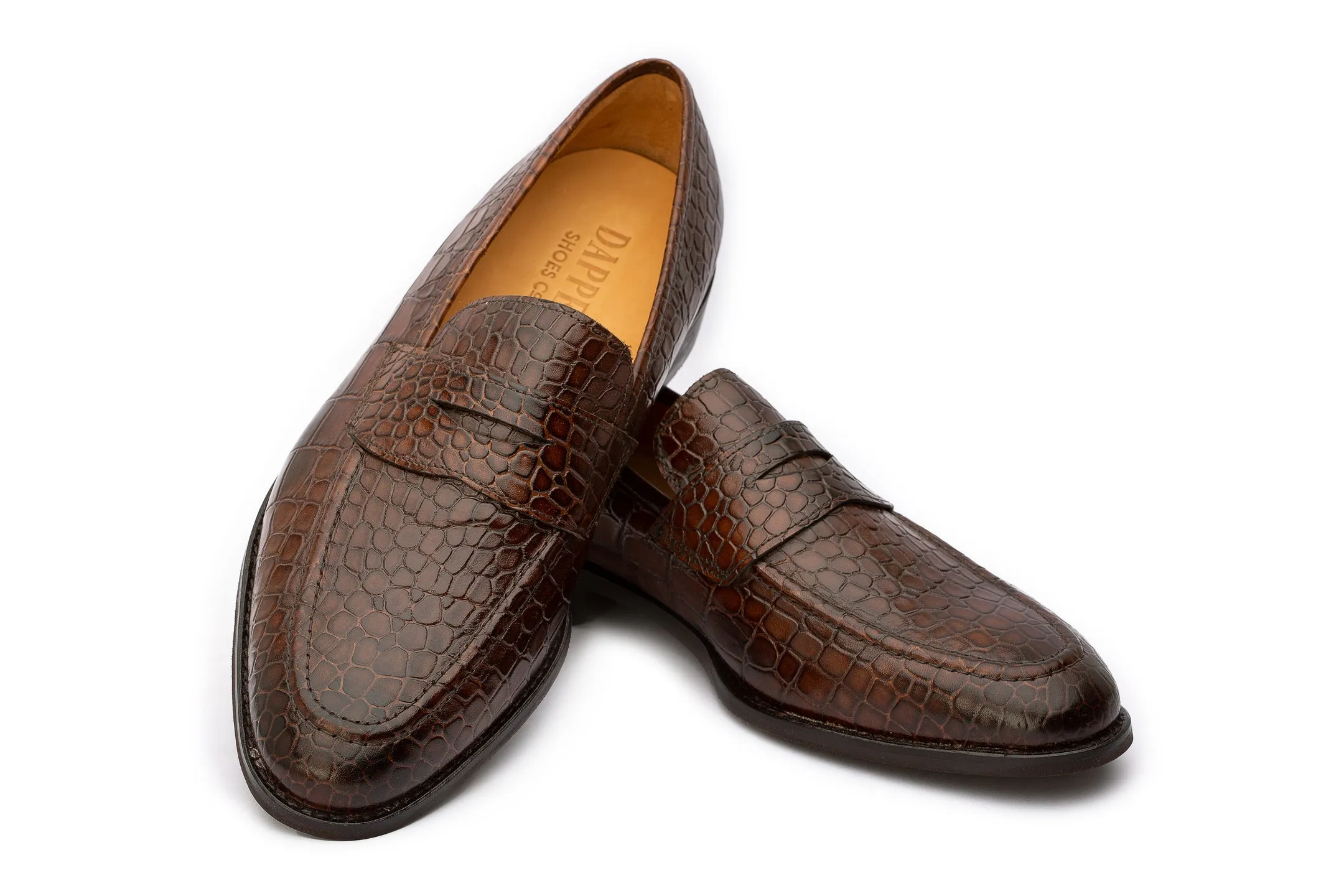Penny Loafer - Crocodile Brown (6 & 9 Only)