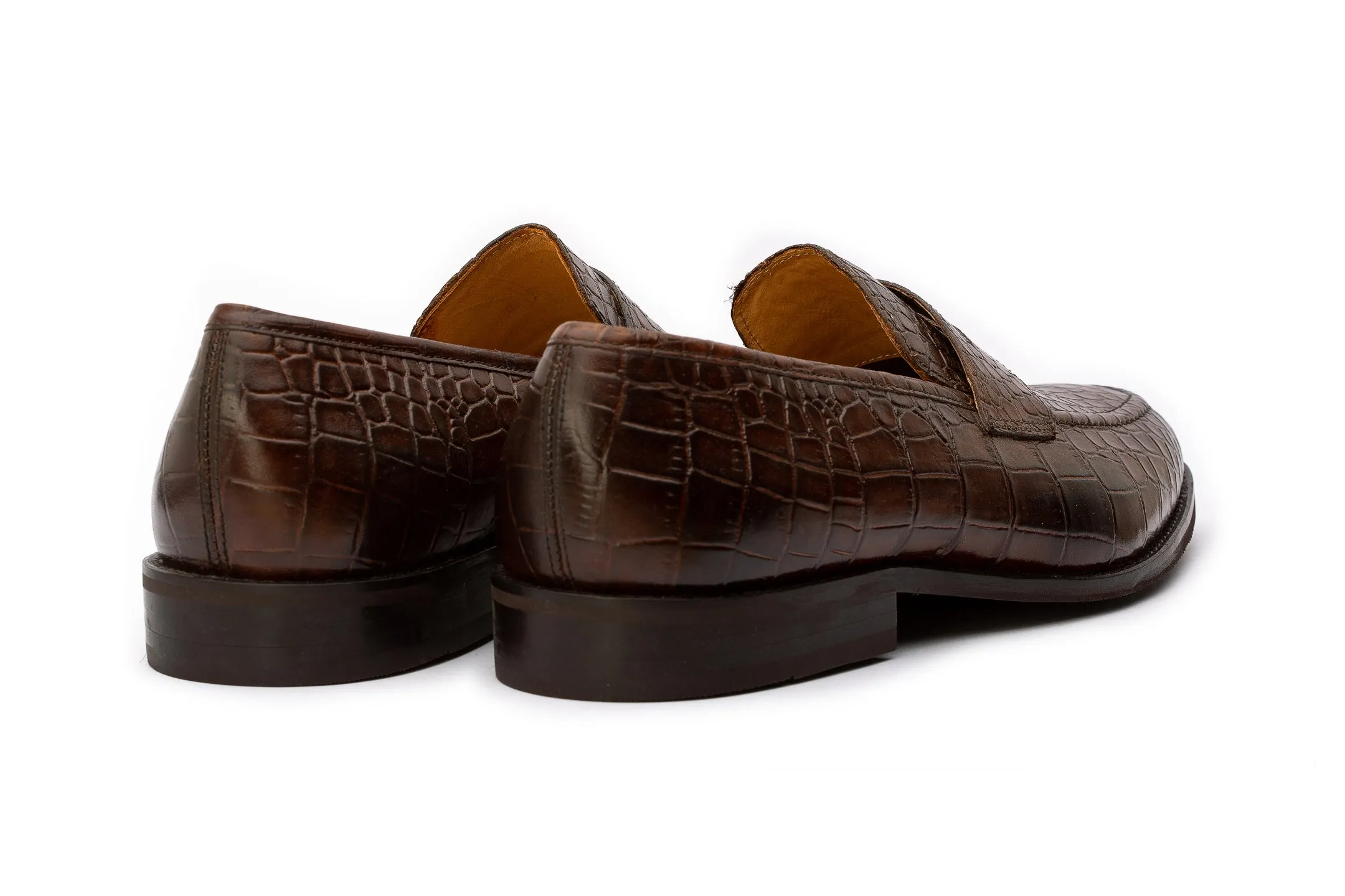 Penny Loafer - Crocodile Brown (6 & 9 Only)