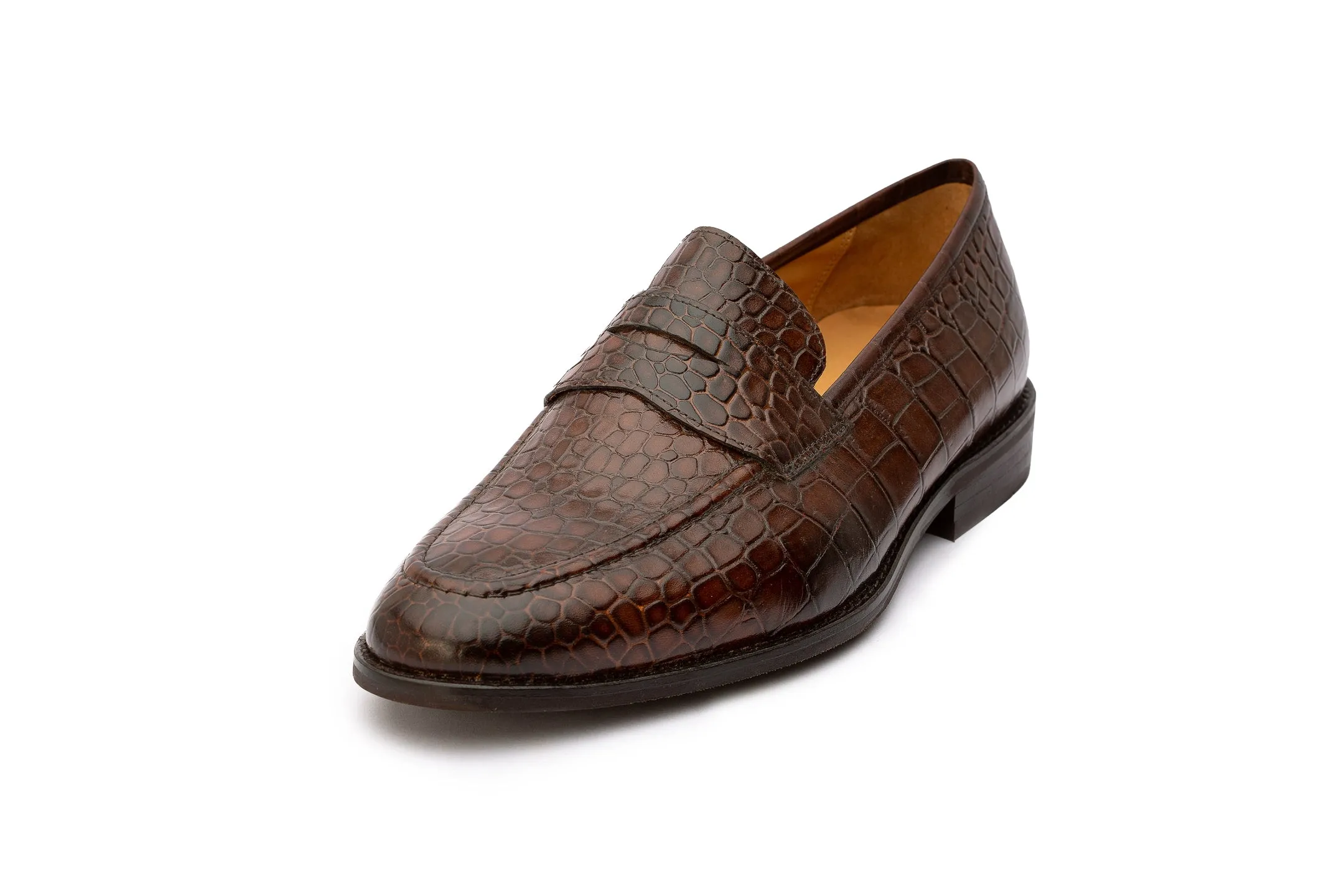 Penny Loafer - Crocodile Brown (6 & 9 Only)