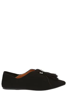 Pointed Flat Shoe with Tassel Detail