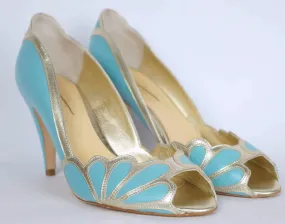 Rachel Simpson Isabelle Blue Pump Shoes - Size 9 US 40 European