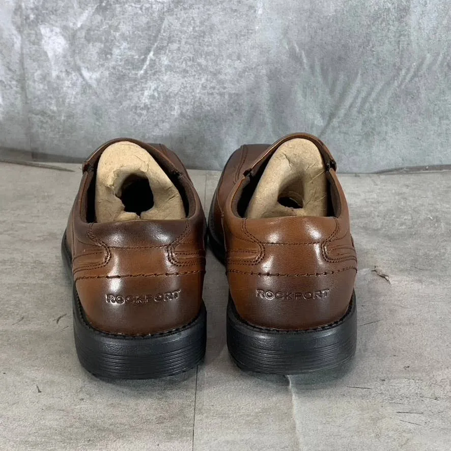 ROCKPORT Men's Cognac Style Leader 2 Bike Slip-On Shoes SZ 9.5