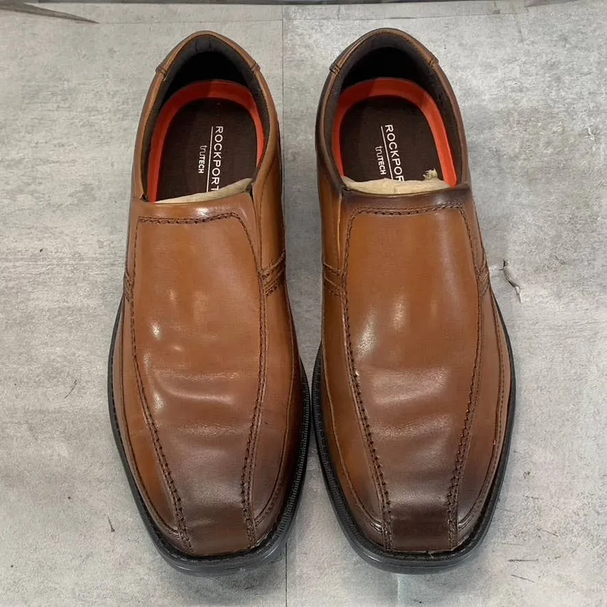 ROCKPORT Men's Cognac Style Leader 2 Bike Slip-On Shoes SZ 9.5
