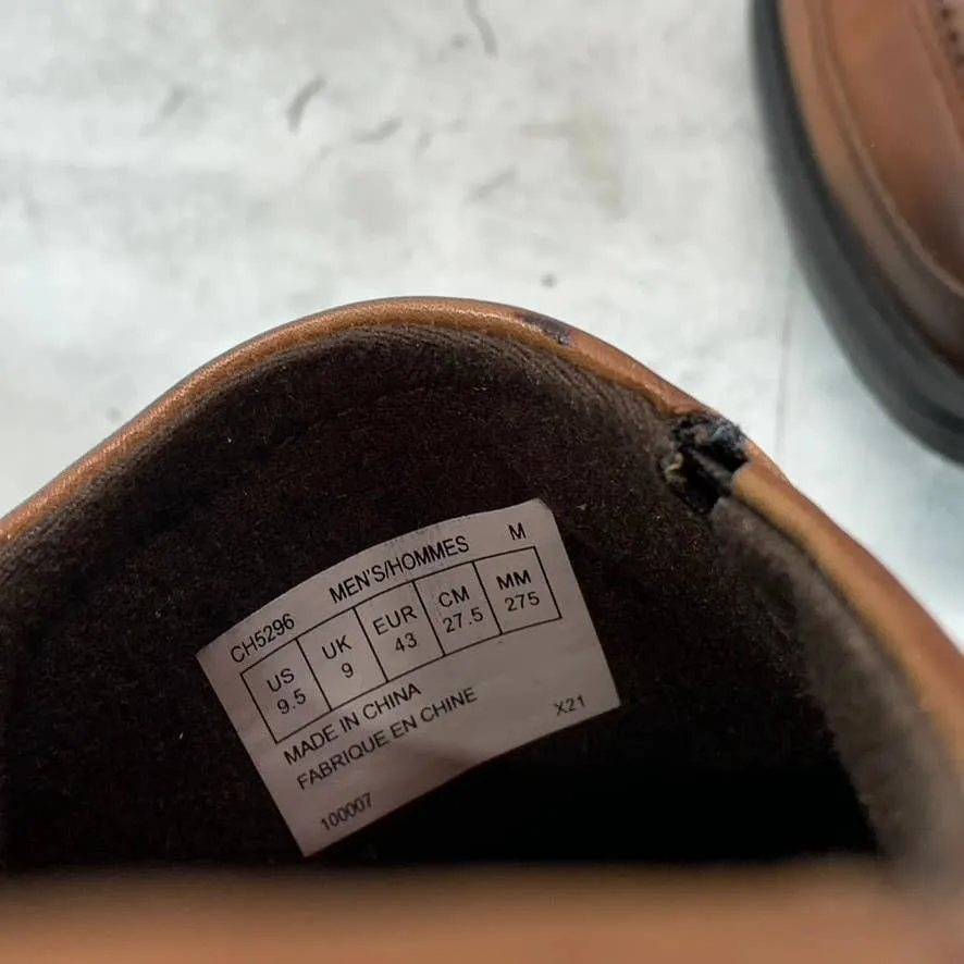 ROCKPORT Men's Cognac Style Leader 2 Bike Slip-On Shoes SZ 9.5