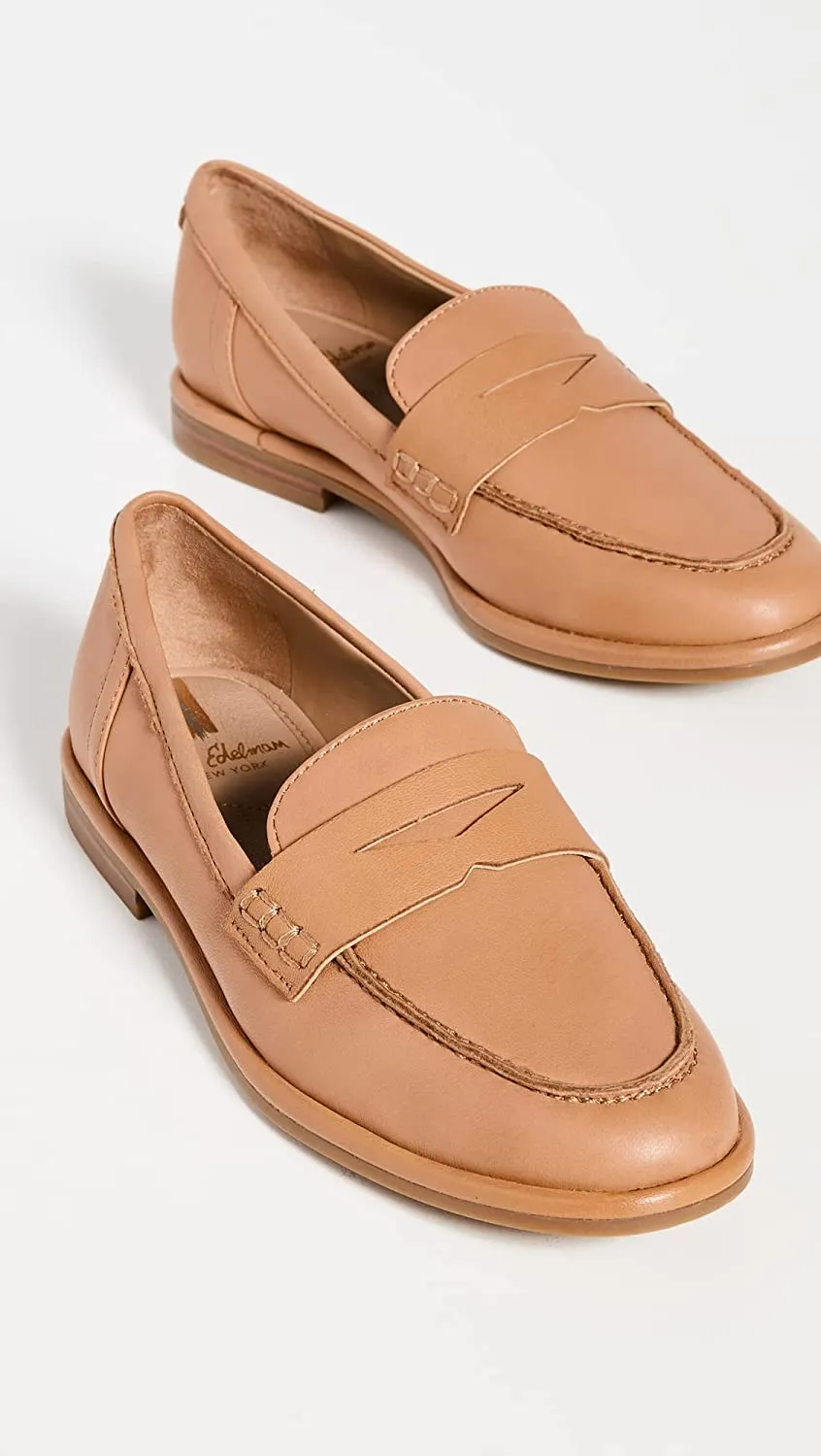 Sam Edelman Birch Light Cuoio Almond Toe Slip On Strap Fashion Classic Loafers