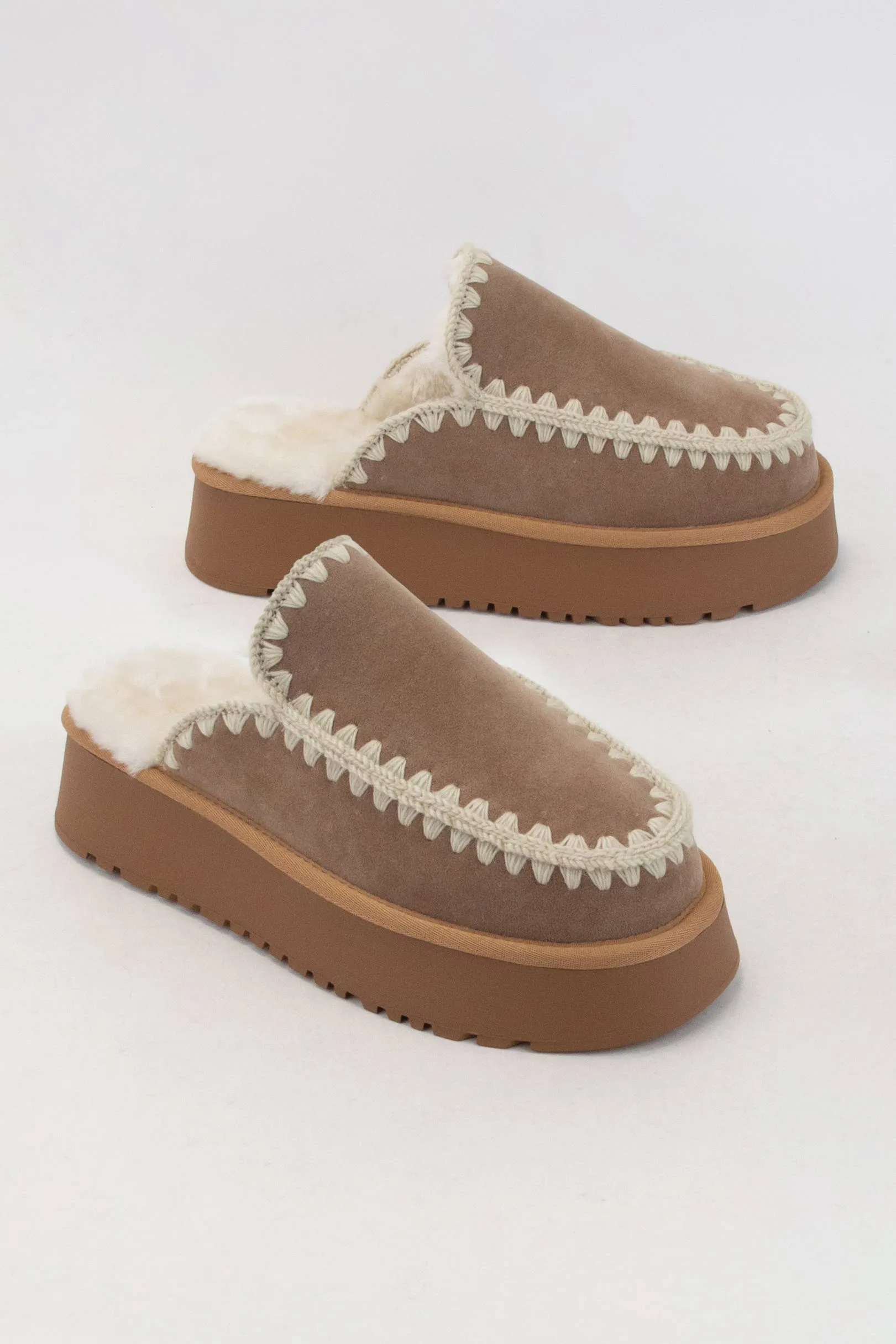 SHERPA CROCHETED EDGE MULES