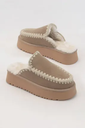 SHERPA CROCHETED EDGE MULES
