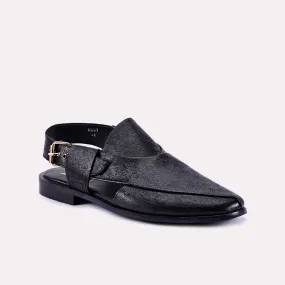 Sleek Black Peshawari Chappal 0140789