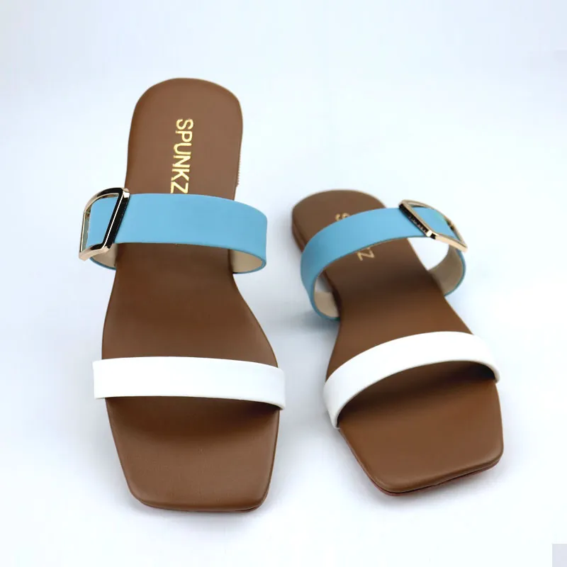 Spring Fling Flat Sandal Leather Summer Slides for Women
