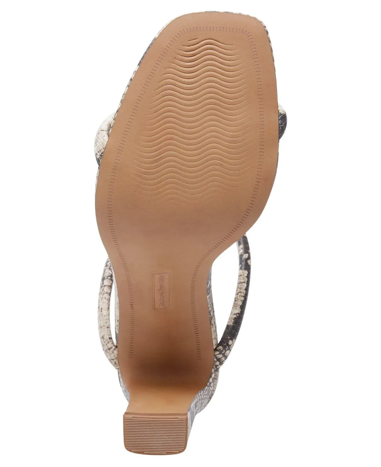 Steven by Steve Madden Jersey  Block Heel Mule Sandals Natural Multi