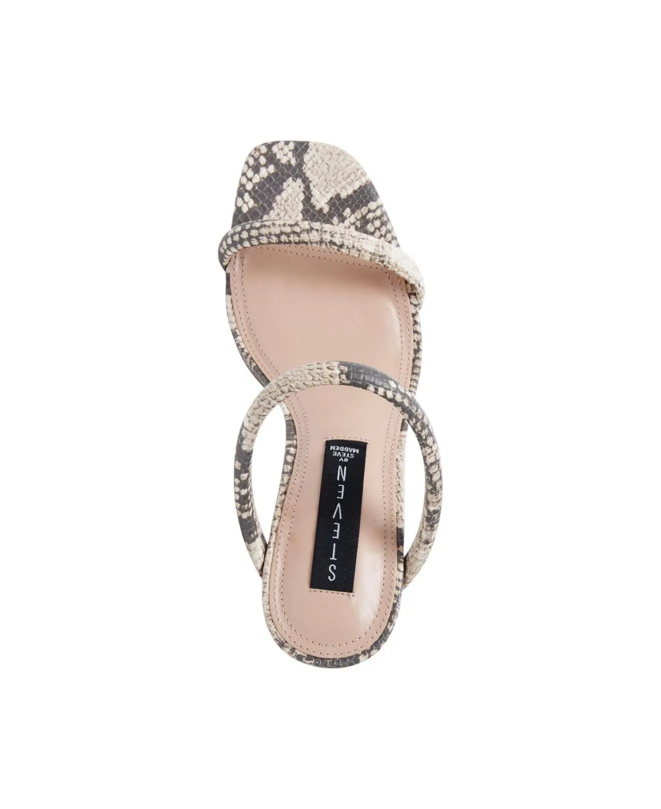 Steven by Steve Madden Jersey  Block Heel Mule Sandals Natural Multi