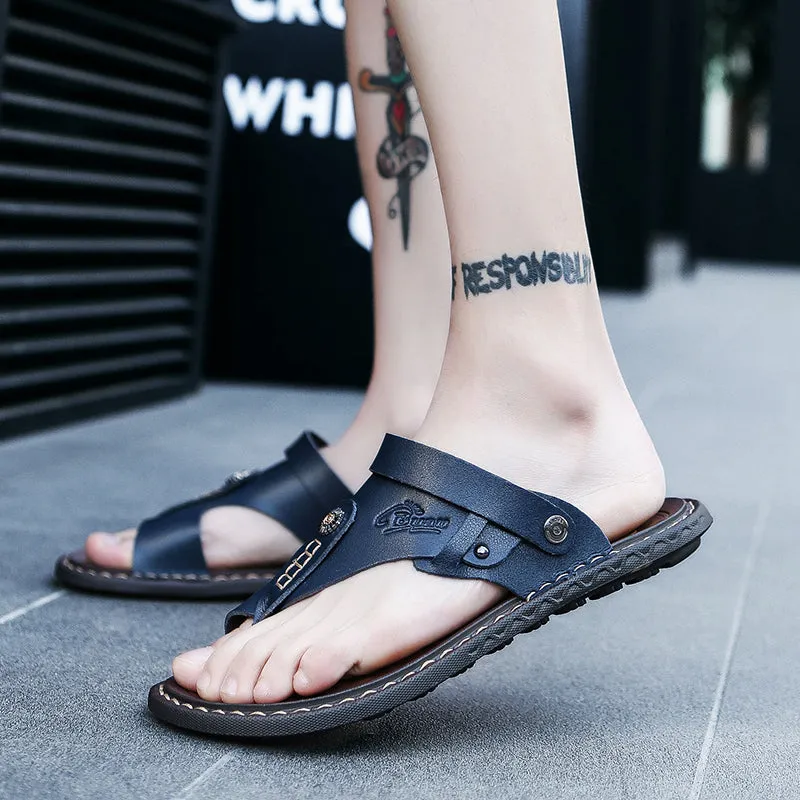 SunTrek ™ -Leather Flip Flops Sandals
