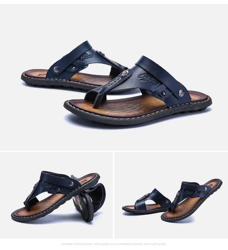 SunTrek ™ -Leather Flip Flops Sandals