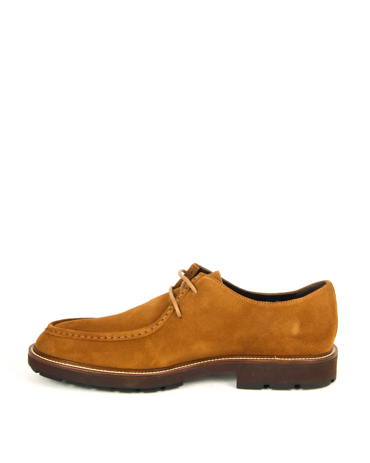 Tod's Men's POLBASSO BISCOTTO Suede Lace Up Elegant Block Low Heel Leather Shoes