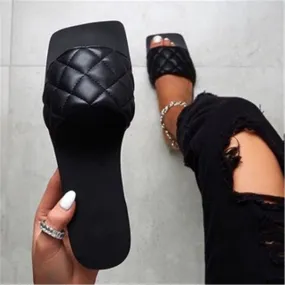 Trendy Leather Flat Sandals