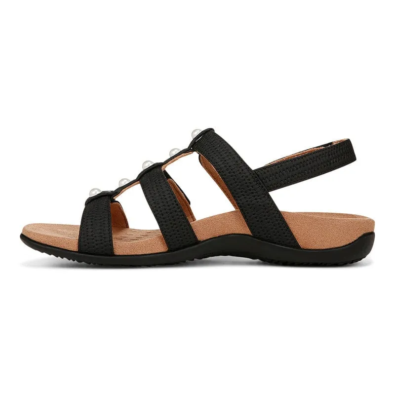 Vionic Women's Amber Sandals - Black/ Pearl
