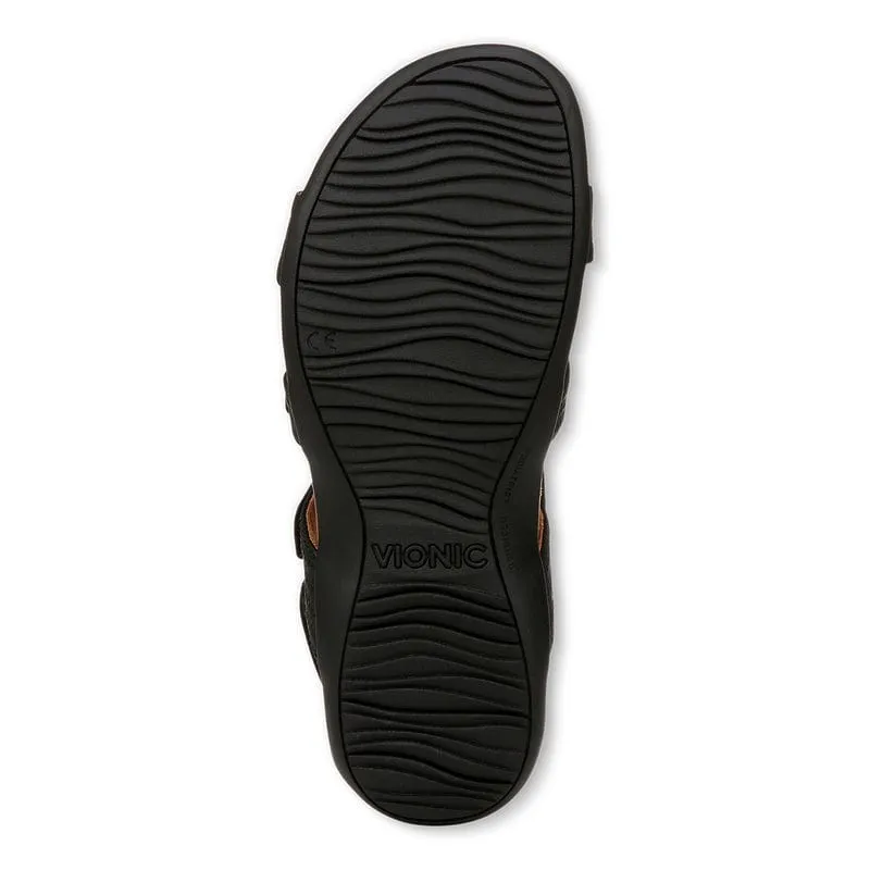 Vionic Women's Amber Sandals - Black/ Pearl