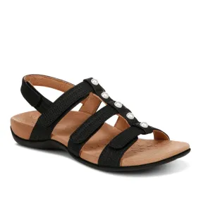 Vionic Women's Amber Sandals - Black/ Pearl