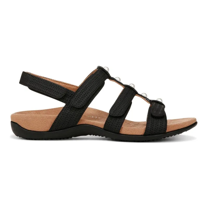 Vionic Women's Amber Sandals - Black/ Pearl