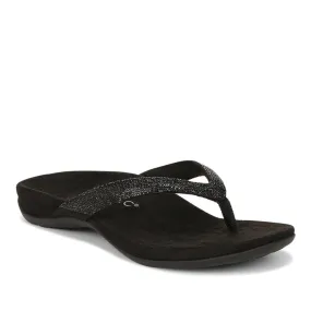 Vionic Women's Dillon Shine Flip Flops- Black